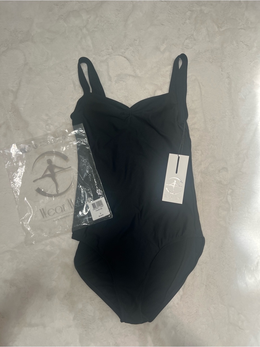 Black Wear moi ballet leotard with Sweetheart Neckline